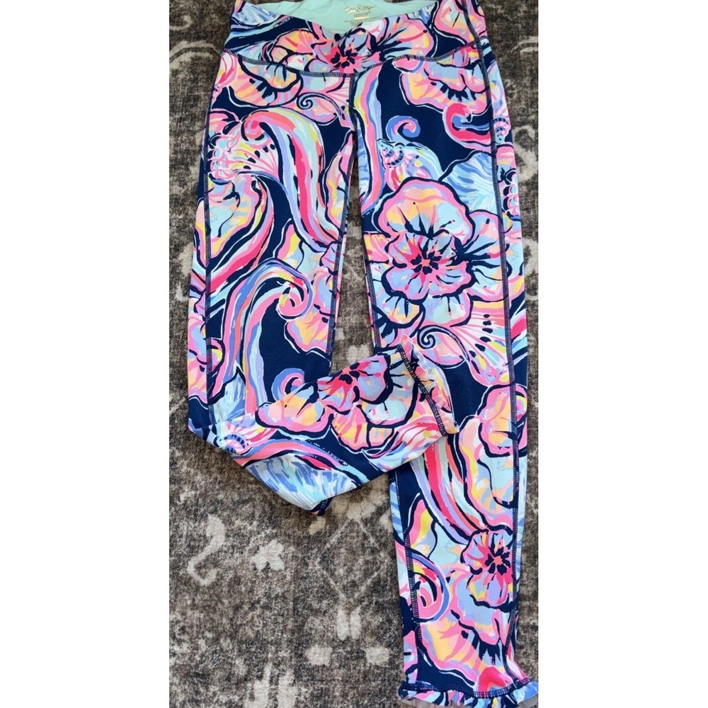 Lilly Pulitzer Luxletic Marla Weekender Boho Bateau Floral Women's Legging Small